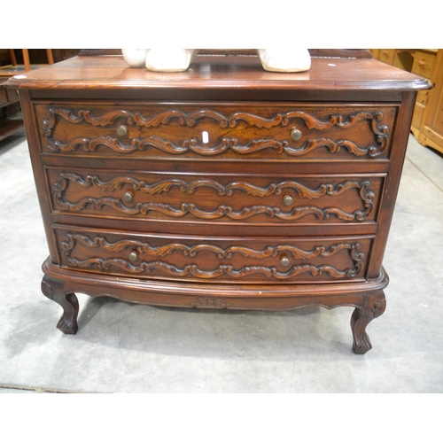 4104 - Mahogany 3 Drawer Chest