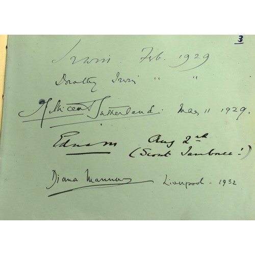 3161 - Well connected Autograph Album plus loose Autographs including Edward VIII, Winston Churchill, Gracy... 