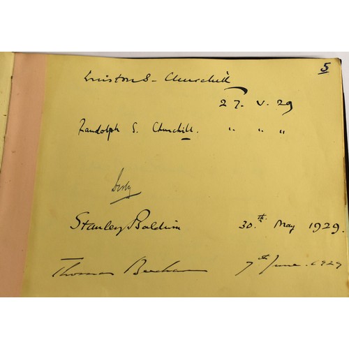 3161 - Well connected Autograph Album plus loose Autographs including Edward VIII, Winston Churchill, Gracy... 