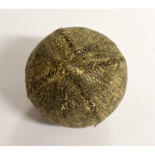 3246 - Antique Handmade Feather Filled Ball.