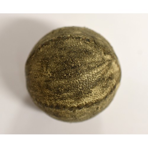 3246 - Antique Handmade Feather Filled Ball.