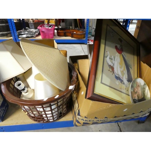 319 - Assorted Table Lamps & Shades ,Assorted Pictures, etc