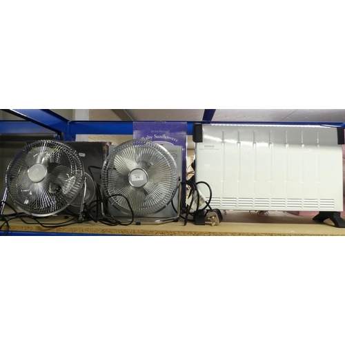 370 - 2 Electric Fans & Electric Heater