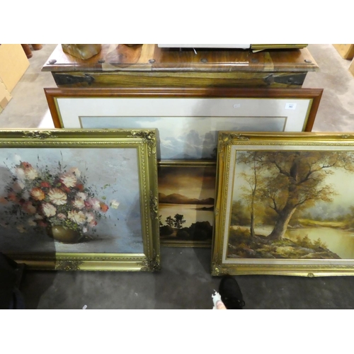 581 - 9 Assorted Framed Prints & 2 Mirrors