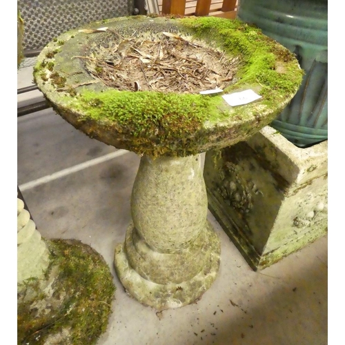 66 - Reconstituted Stone Bird Bath