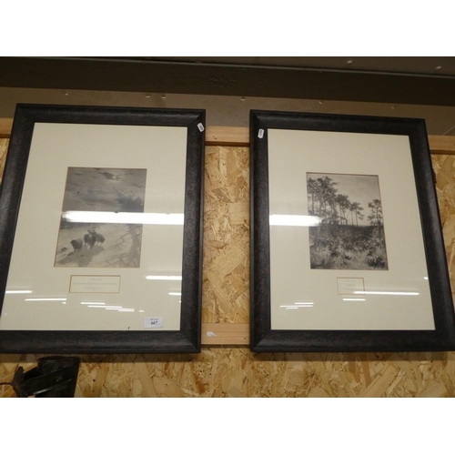 667 - Two Prints by J Farquharson and BW Leader