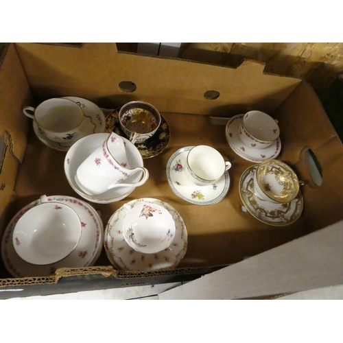 725 - Box - Assorted Antique Cups & Saucers