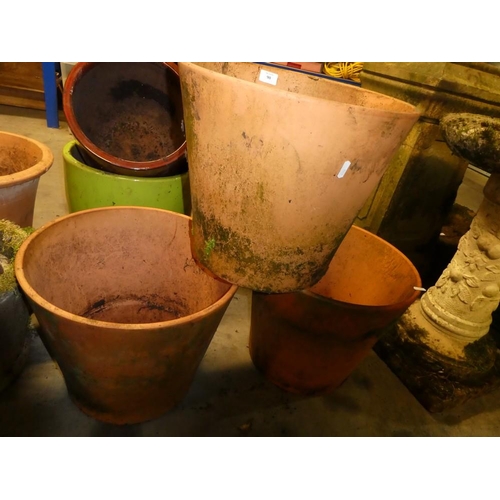 90 - Three Terracotta Plant Pots