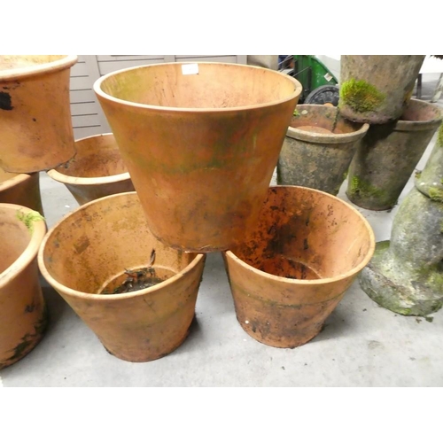 99 - Three Terracotta Plant Pots