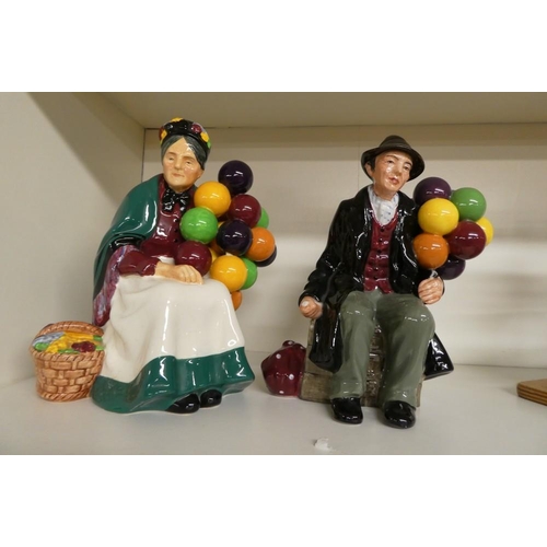 1064 - Two Royal Doulton Figures - The Old Balloon Seller HN 1315 & The Balloon Man HN 1954.