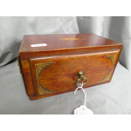 1083 - Decorative Mahogany Single Drawer Box.