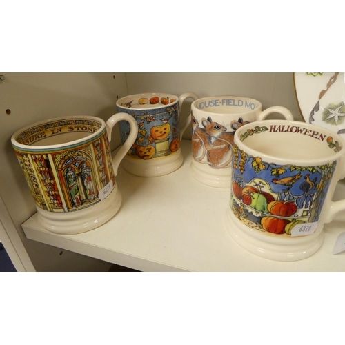 1094 - Four Emma Bridgewater Pottery Mugs - Halloween, Thanksgiving, Rosslyn Chapel & Field Mouse.