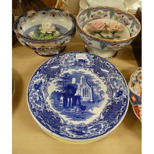 2099 - Assorted China Wall Plates, Bowl, Punch Bowl etc.