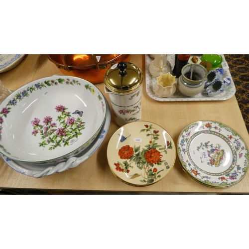 2110 - Royal Worcester Herb Fruit Bowl, Glenshee Pottery Fruit Bowl, Plates, etc.