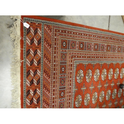 2593 - Large Bukhara Design Wool Carpet, approx 304 x 200cm.