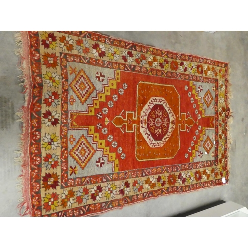 2594 - Antique Eastern Wool Rug, approx 166 x 116cm.