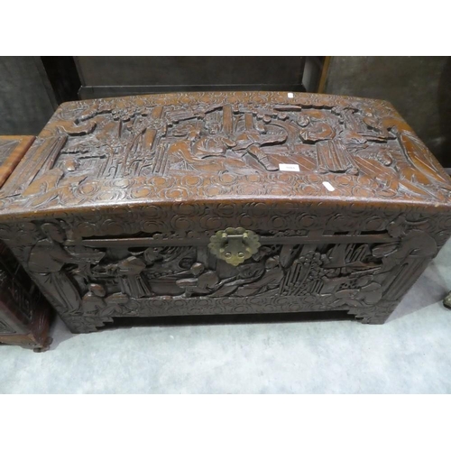 3088 - Carved Chinese Camphor Wood Trunk