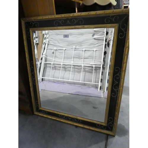 3107 - Gilt Framed Beveled Wall Mirror