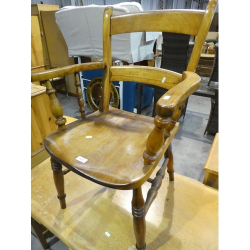 3112 - Victorian Pine Elbow Chair