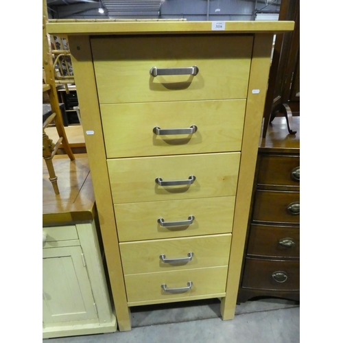 3116 - Pine 6 Drawer Chest