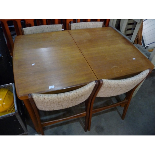 3535 - Vintage Teak Extending Dining Table and 4 Chairs