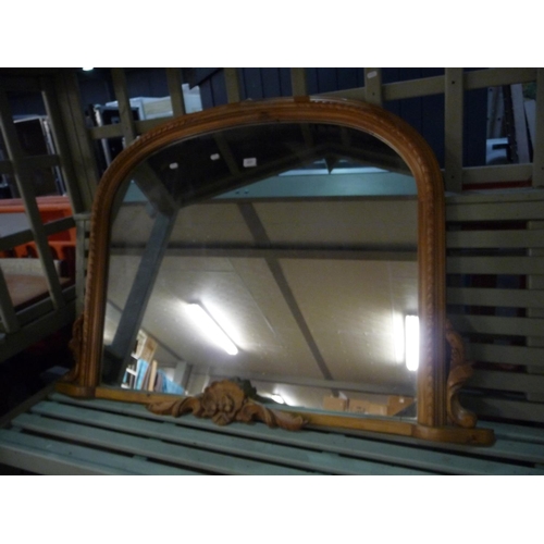 3537 - Pine Over Mantle Mirror