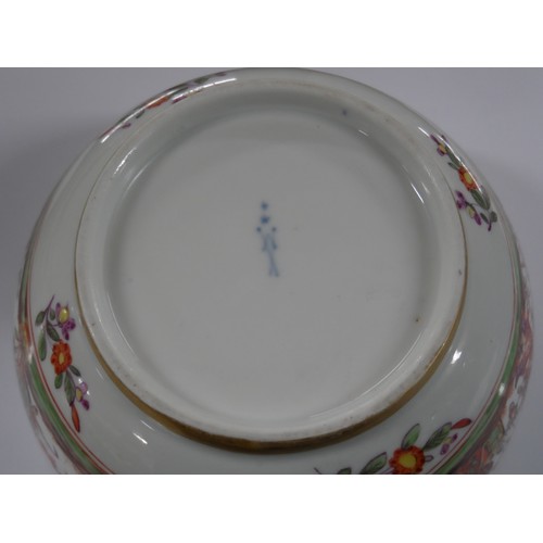 1218 - Antique Continental China Slop Bowl - Chinoiserie design.