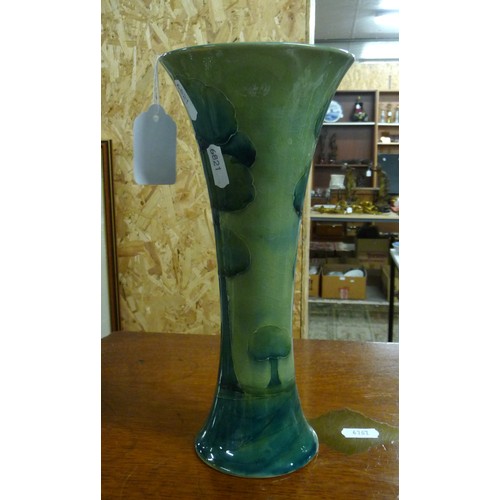 1230 - Moorcroft Hazeldene Trumpet Shaped Vase, approx 25cm tall.