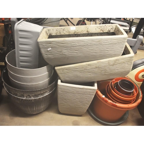 97 - Large Quantity Of Plastic Garden Planters