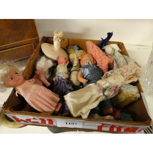 1107 - Box - Miniature Collectors Dolls / Rabbit Dolls, etc.