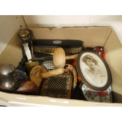 1112 - Box - Hip Flask, Trinket Boxes, Powder Compact etc.