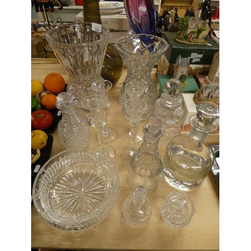 1266 - Large Collection of Assorted Crystal Vases, Bowls, Decanters etc.