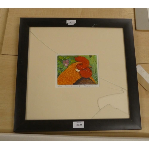 2070 - Framed Handcoloured Ltd Edition Etching 