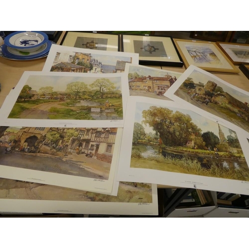 2106 - Fourteen Fine Art Trade Guild Signed Prints by E R Sturgeon - Various Views.