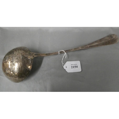 2154 - London Silver Soup Ladle, approx 7.8oz troy, maker JA TS.