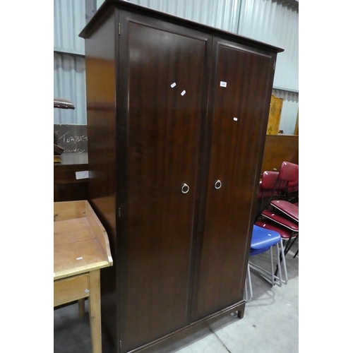 3069 - Stag Double Door Wardrobe
Length: 96
Height: 177 
Depth: 60
Dimensions in CM and are approximates.