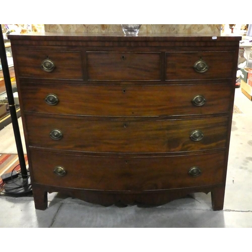 3101 - Victorian Mahogany Bow Front Three over Three Drawer Chest
Length: 123
Height: 109
Depth: 56
Dimensi... 