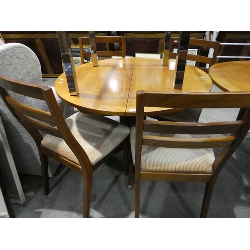 3180 - Nathan Teak Extending Dining Table and Four Chairs