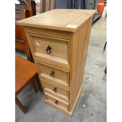 3552 - Slim Pine Four Drawer Chest