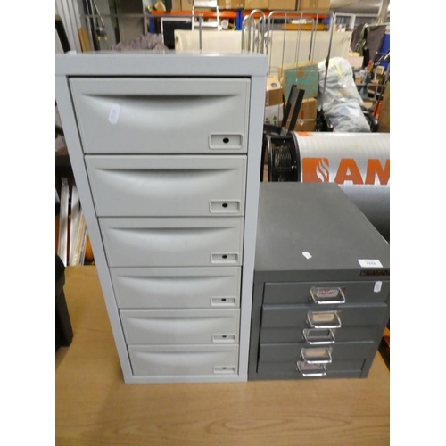 3556 - Five and Six Drawer Metal Filing Cabinets