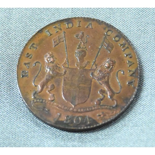 2176 - Nine 19th Century East India Company Coins.