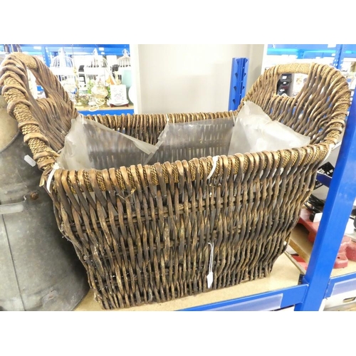 121 - Wicker and Seagrass Log Basket