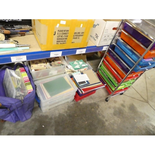 148 - Large Quantity of Craft Items Inc Trolley and Trays