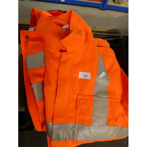 181 - Hi Vis Work Overalls, 44 Regular and Work Jacket XXL