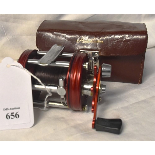 656 - Abu Ambassadeur No 6000 Multiplying Reel In Leather Case