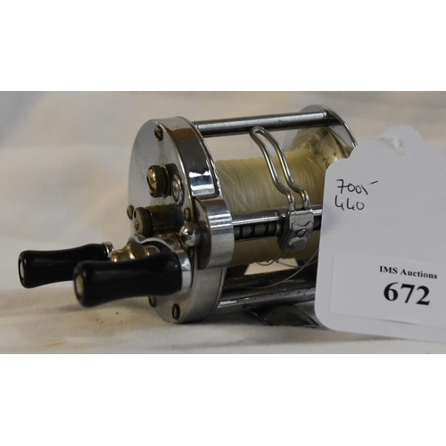 672 - Pflueger Rocket No 1345L Multiplying Reel