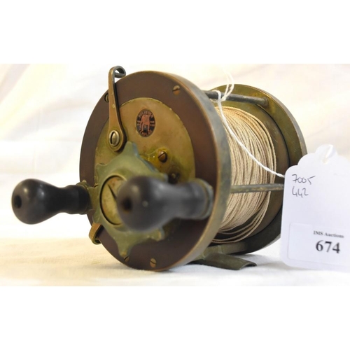 674 - Vintage Plfueger Templar Saltwater Multiplying Reel