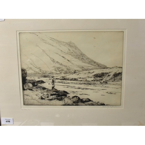 698 - Etching 'The Bothy Pool' by Norman Wilkinson