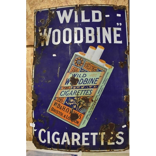 726 - Enamel Sign 'Wild Woodbine Cigarettes@