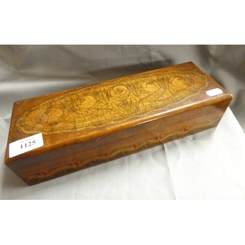 1125 - Vintage Penwork Glove Box.